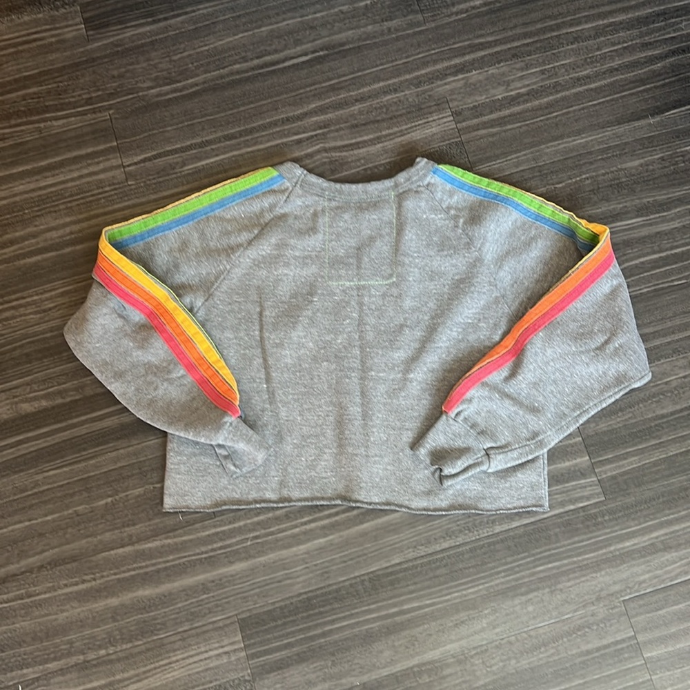 Aviator Nation Bolt Embroidery Classic Cropped Crew Sweatshirt - Picture 8 of 8